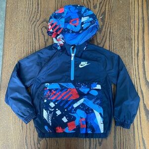 Nike Navy and Light Blue Kids' Pullover Windbreaker